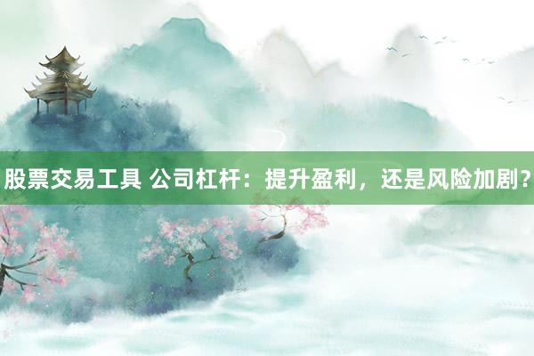 股票交易工具 公司杠杆：提升盈利，还是风险加剧？