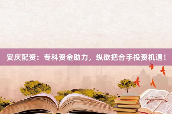 安庆配资：专科资金助力，纵欲把合手投资机遇！