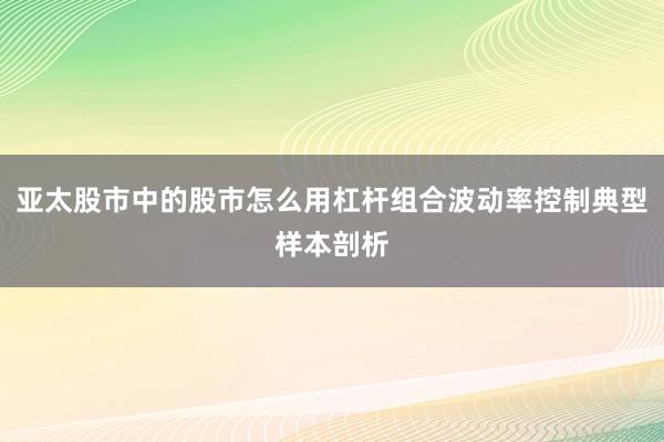 亚太股市中的股市怎么用杠杆组合波动率控制典型样本剖析