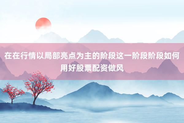 在在行情以局部亮点为主的阶段这一阶段阶段如何用好股票配资做风