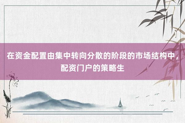 在资金配置由集中转向分散的阶段的市场结构中，配资门户的策略生