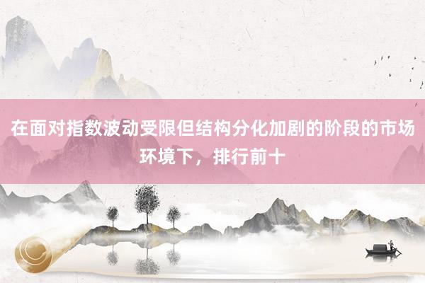 在面对指数波动受限但结构分化加剧的阶段的市场环境下，排行前十