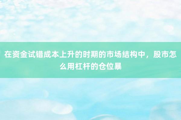 在资金试错成本上升的时期的市场结构中，股市怎么用杠杆的仓位暴